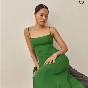 Reformation Liya Dress in Kelly Green (New)